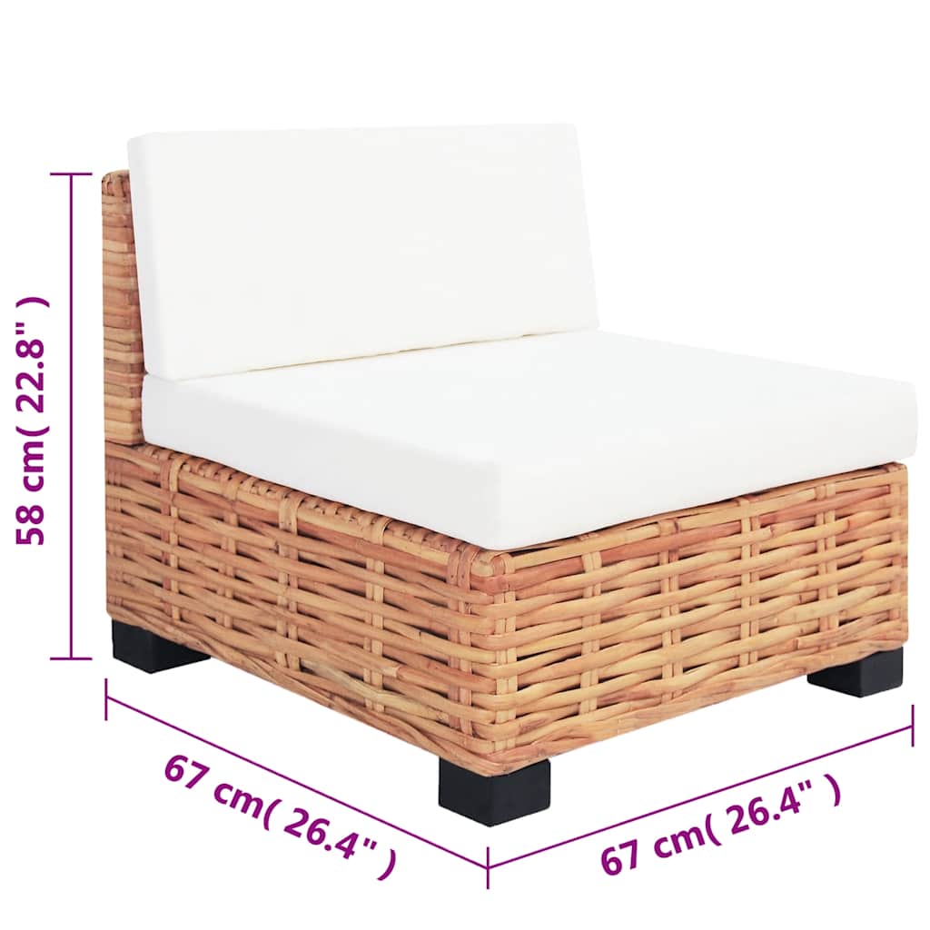 14-Piece Sofa Set | Natural Rattan & Elegant Woven Design