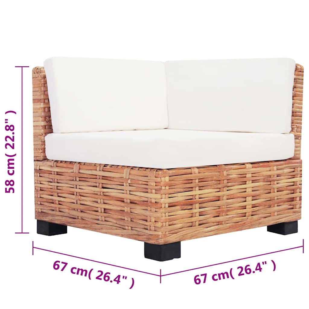14-Piece Sofa Set | Natural Rattan & Elegant Woven Design