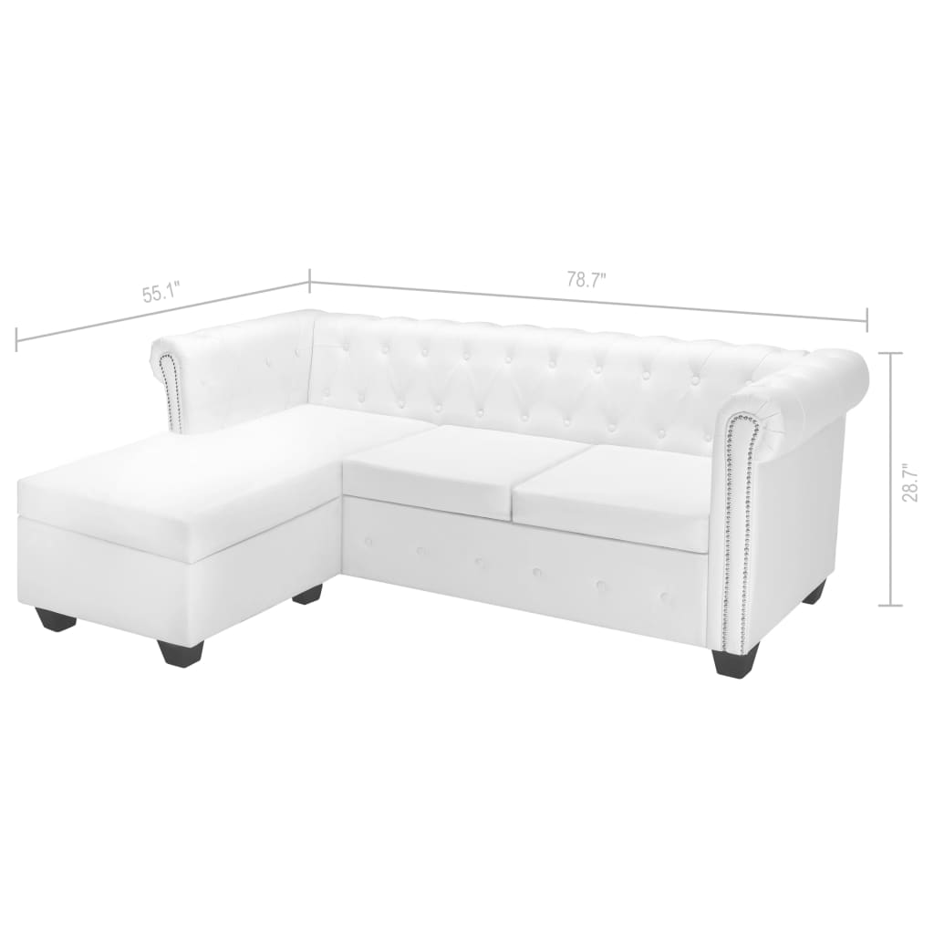 Chesterfield Sofa | Button Detailing & Elegantly Curved Armrests