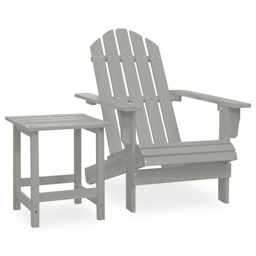 Adirondack-Gartenstuhl Mit Tisch Massivholz Tanne