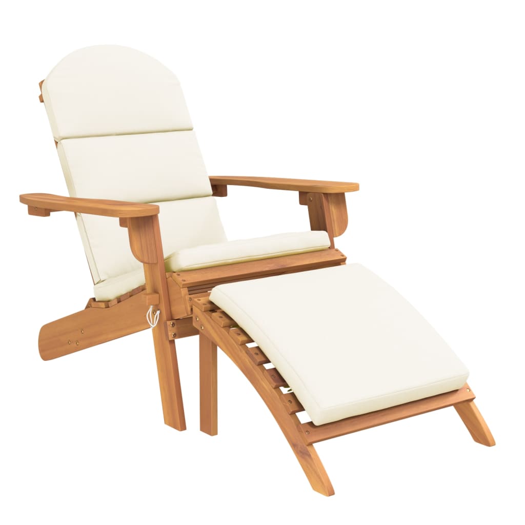3-Piece Outdoor Lounge Set | Adirondack Design in Solid Acacia Wood