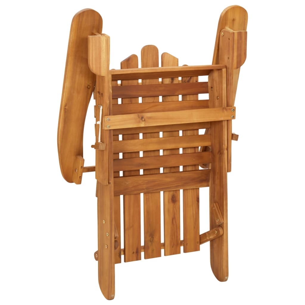 3-Piece Outdoor Lounge Set | Adirondack Design in Solid Acacia Wood