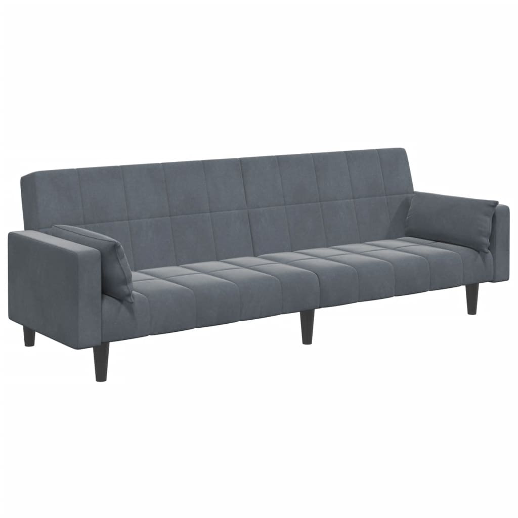 Sofa Bed | With Footstool and Velvet Upholstery