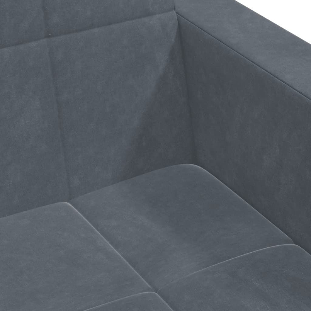 Sofa Bed | With Footstool and Velvet Upholstery