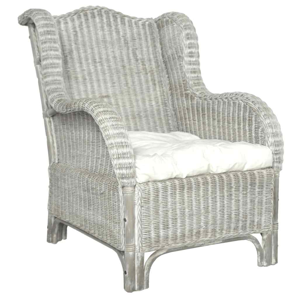 -Sofa Natürliches Rattan Und Leinen