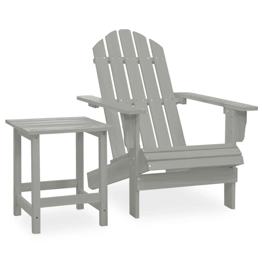 Adirondack-Gartenstuhl Mit Tisch Massivholz Tanne