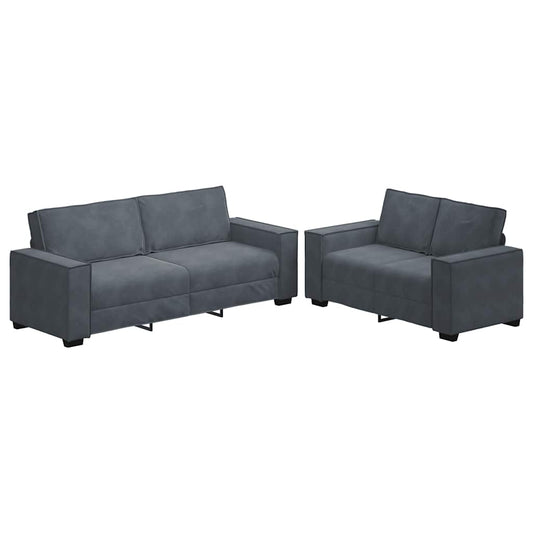 2-Piece Sofa Set | Soft Velvet & Comfortable Padding